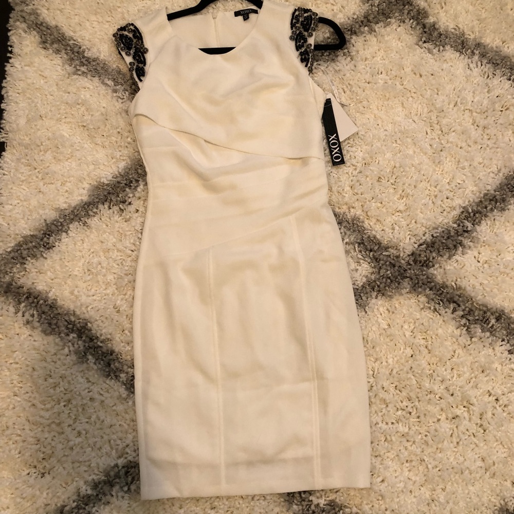 Knee length white dress